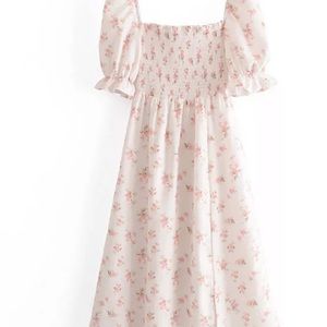 Smocked floral dress medium